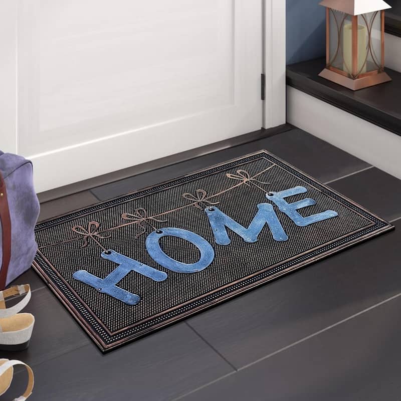 A1HC Welcome Rubber Pin Mat Beautifully Hand Finished Doormat