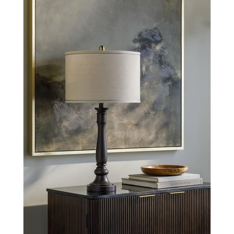 Livabliss Cory Cabin & Lodge Accent Table Lamp - Brown