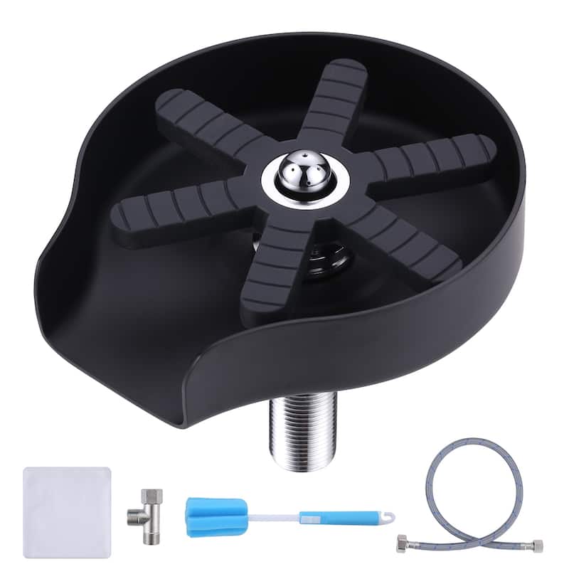Kitchen Sink Glass Rinser - Black