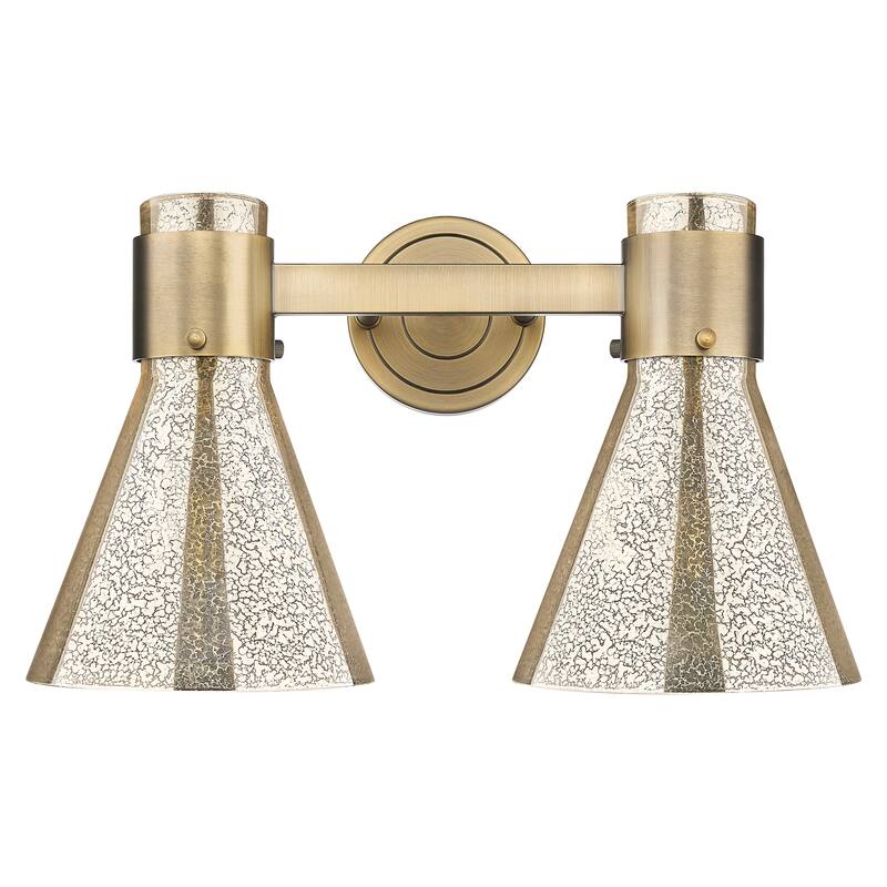 Innovations Lighting Downtown Urban - Lawton Cone - 2 Light 16" Wall-Mounted Bath Vanity Light