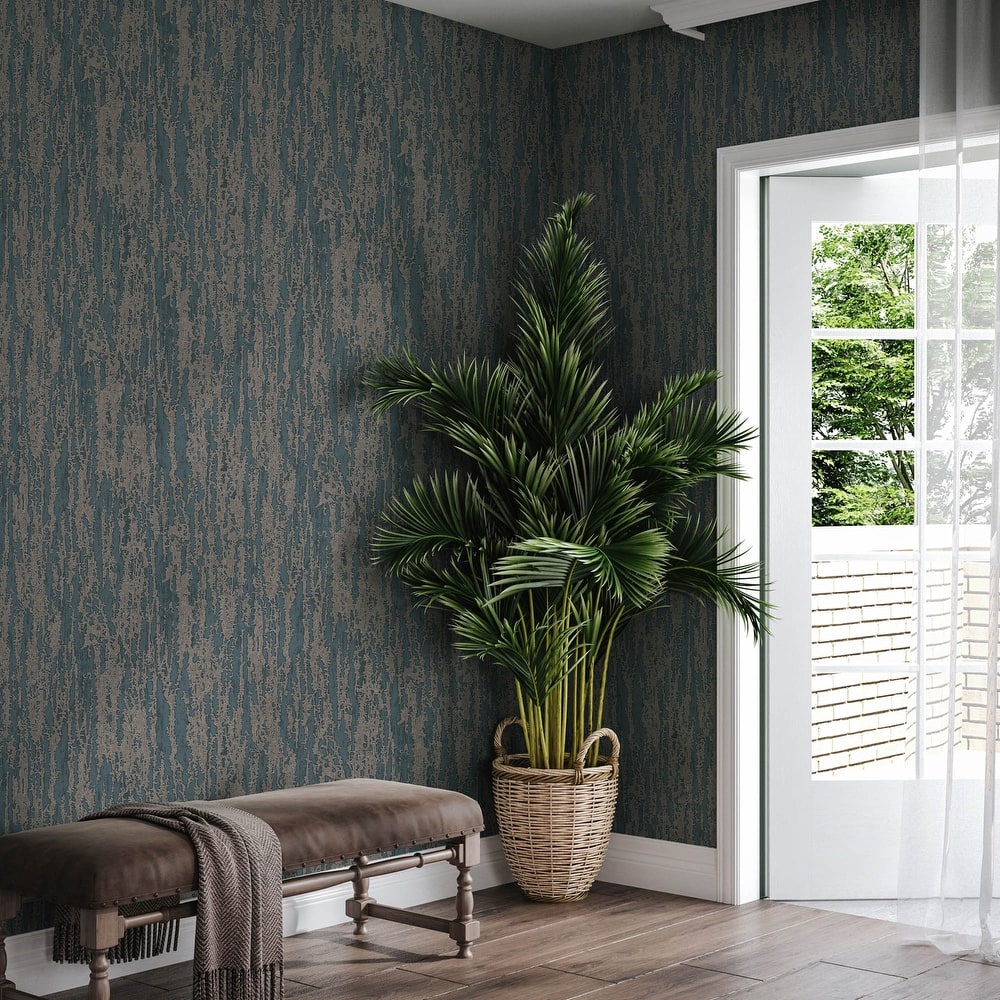 Urban Chic Metallic Accent Modern Abstract Wallpaper