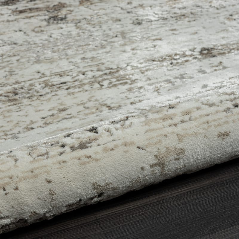 Sevita Dark Gray Transitional High-Low Textured Indoor Area Rug