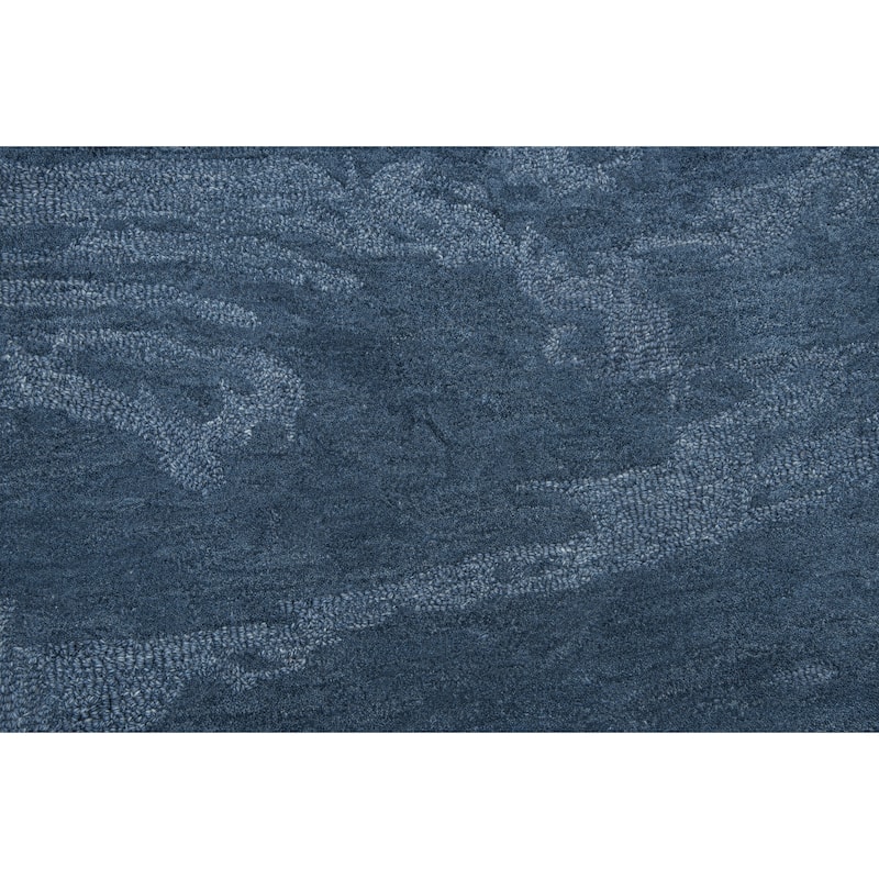 Alora Decor Emerson Blue Abstract Hand-tufted Wool Rug
