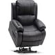 preview thumbnail 14 of 21, Mcombo Small Sized Power Lift Recliner Chair with Massage and Heat, USB Ports, Faux Leather 7409 Black