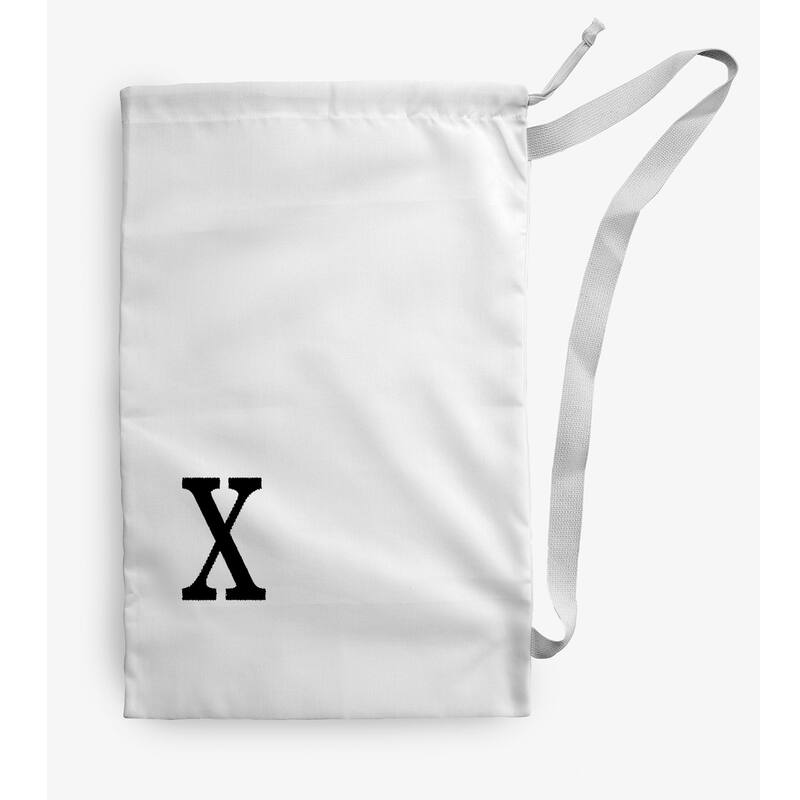 Modern Monogram Laundry Bag - 18" x 29" - White/Black