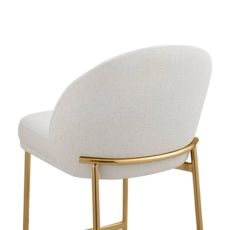 Spruce & Spring Upholstered Counter Bar Stool with Metal Frame