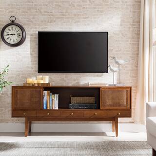SEI Furniture Mid-century Modern TV Stand Media Console for TV's up to 68"