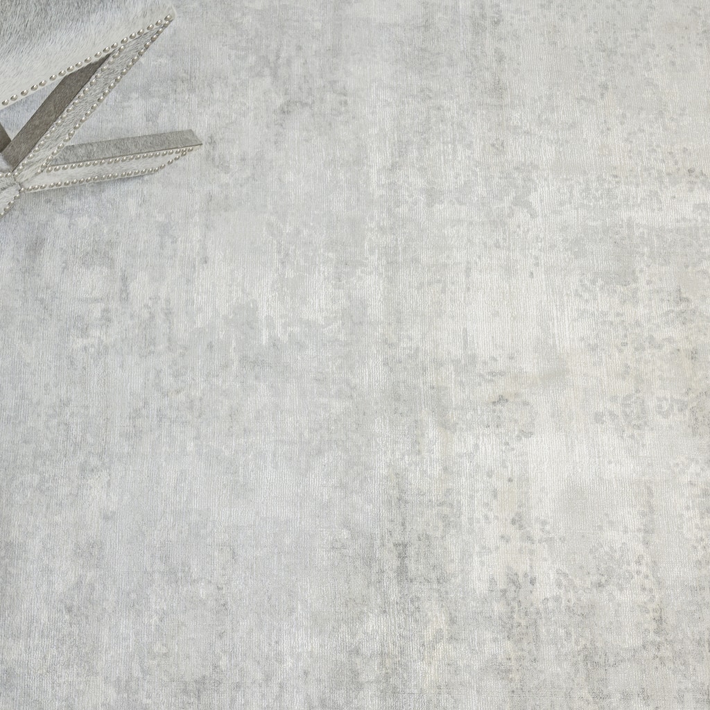 EXQUISITE RUGS Murano Hand-loomed Wool/Bamboo Silk Metallic Area Rug.