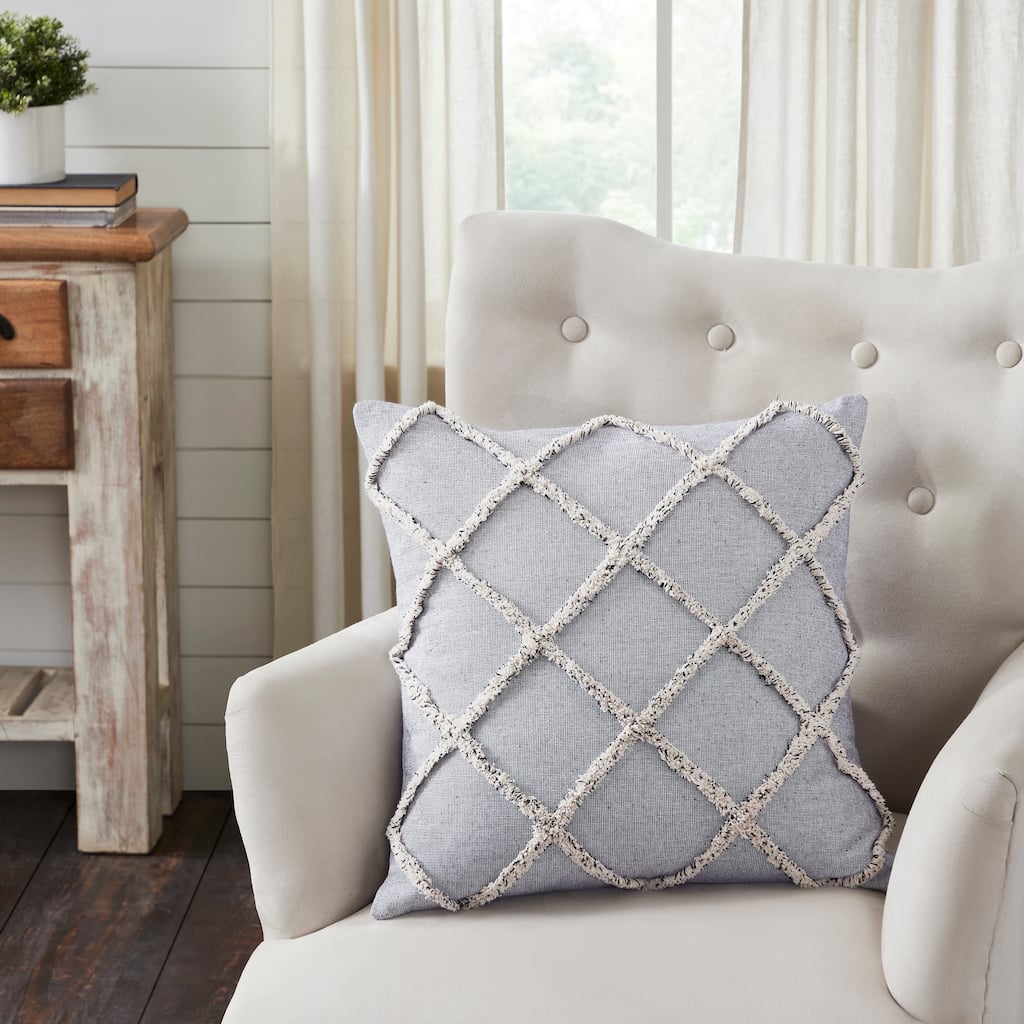Frayed Lattice Pillow