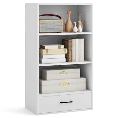 Costway 4-Tier Bookcase 48'' Display Bookshelf Storage Organizer with