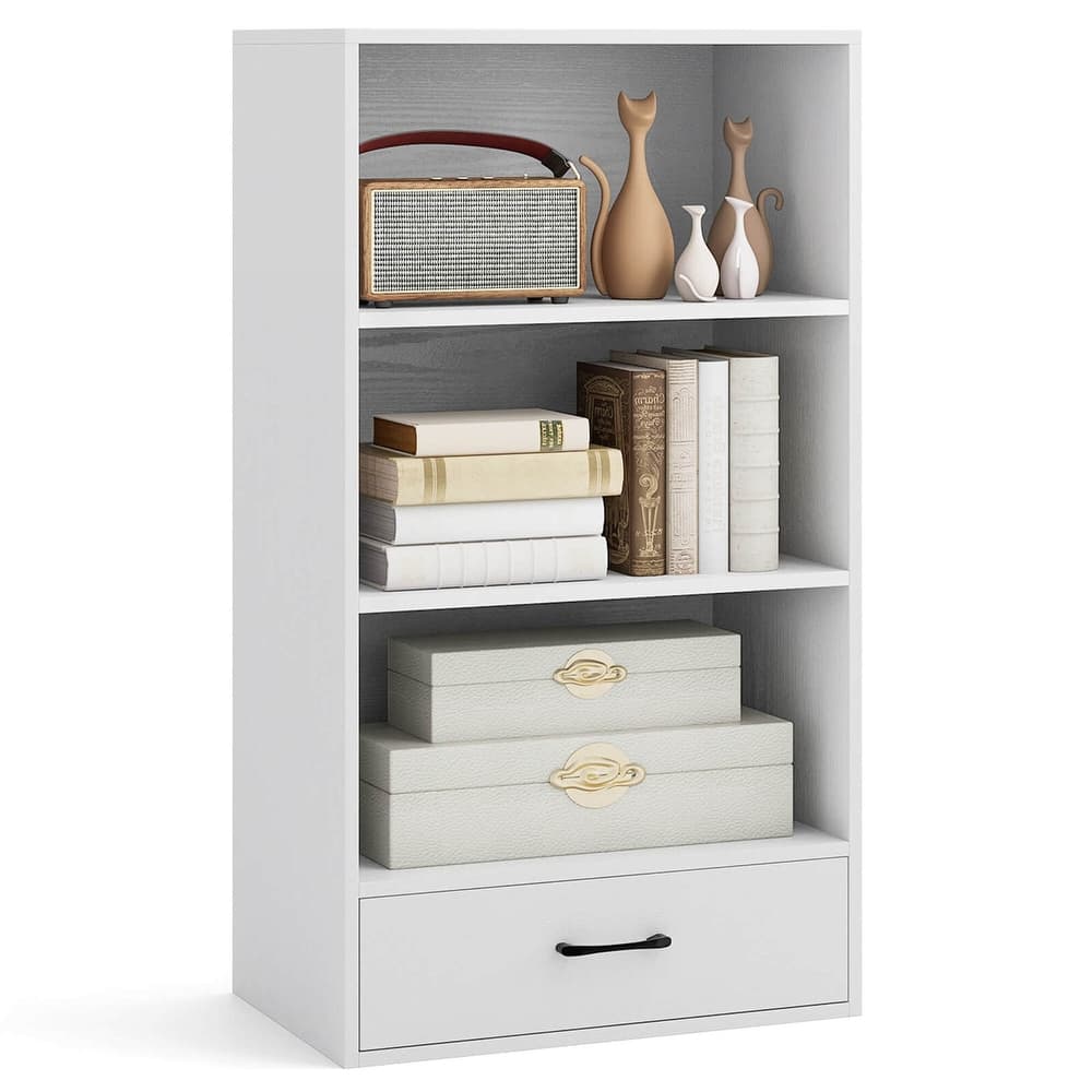 Costway 4-Tier Bookcase 48'' Display Bookshelf Storage Organizer with