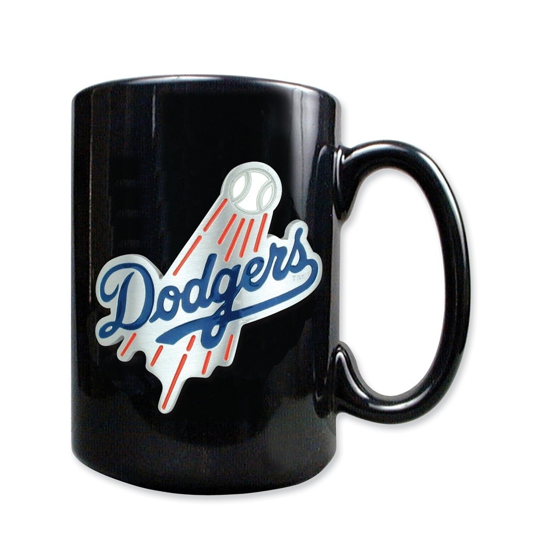 MLB Los Angeles Dodgers 15 Oz. Black Ceramic Mug - Bed Bath