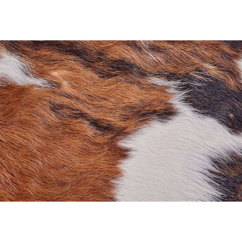Oakdale Premium On-Hair Cowhide, Brindle Dark Brown, Small