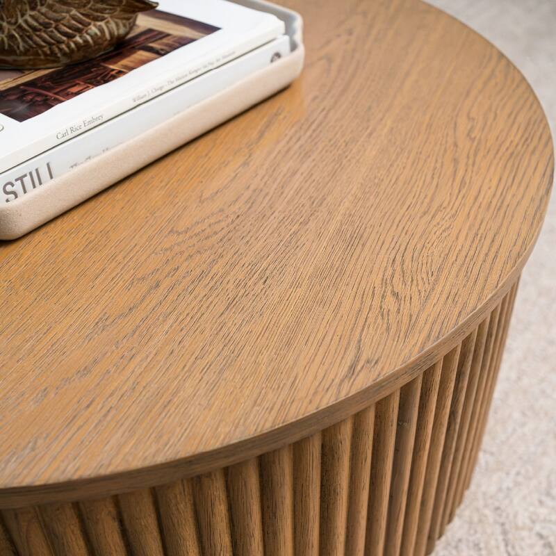 Maven Lane Dallas Round Wooden Coffee Table