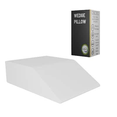 Leg Pillow-Full Foam Top, Leg Rest Elevating Foam Wedge- Improves Blood Circulation, Relieves and Recovers Injury. - Off White