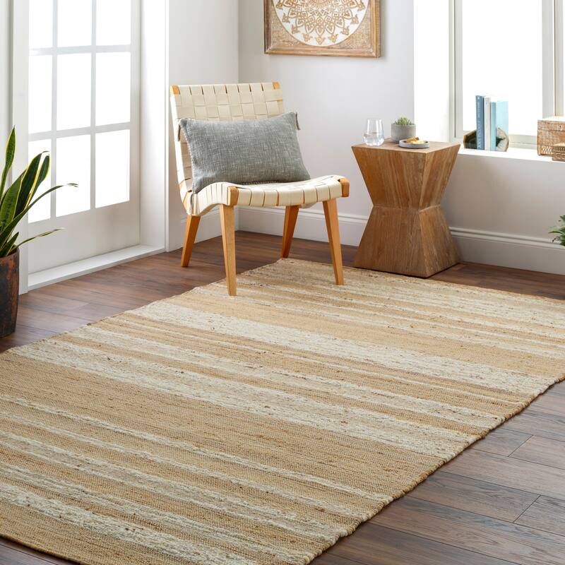 Davion Nautical & Coastal Area Rug - 9' x 12' - Ivory/Tan