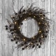 preview thumbnail 2 of 1, National Tree Company 24" Artificial Deadwood Twig Wreath, 30 Orange LED Lights, Battery Operated - 2 ft