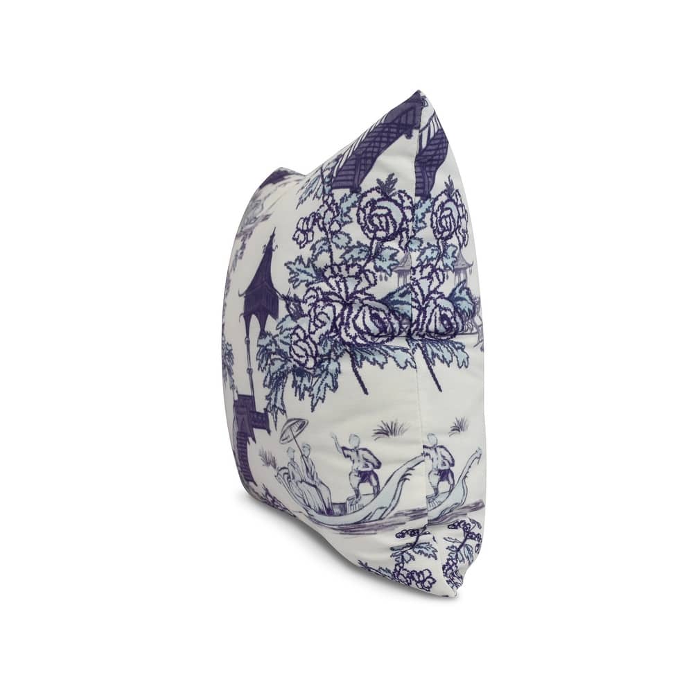 20 x 20 inch China Old Floral Print Pillow