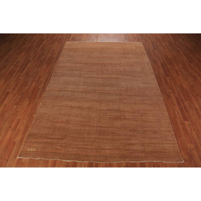 Tribal / Modern Gabbeh Oriental Area Rug Hand-Knotted Wool Carpet - 6'6" x 9'7"