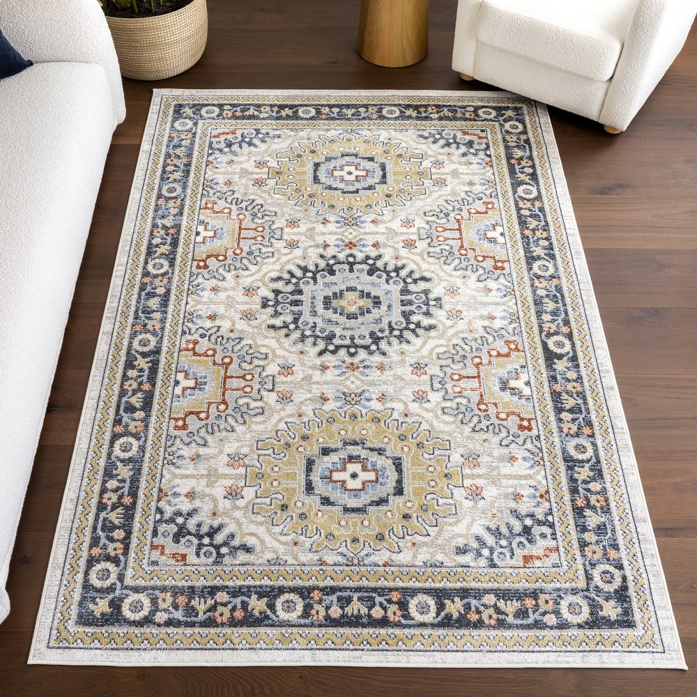 Nuloom Bonia Traditional Medallion Machine Washable Area Rug