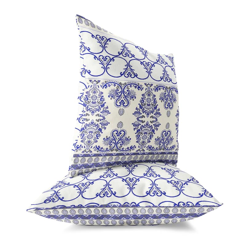 Amrita Sen Floral Fusion Indoor Outdoor Pillow with Zip