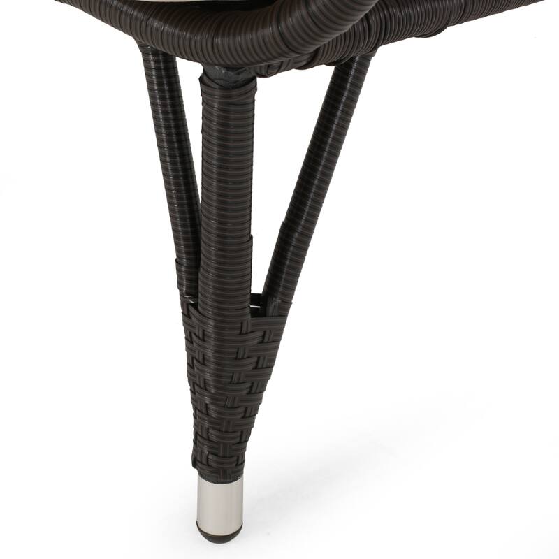 Malia Outdoor Cushioned Wicker Basket Chair by Christopher Knight Home - 32.50" W x 36.50" D x 56.75" H