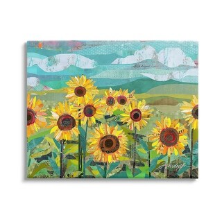 Trish McFerran Tree in Sunflower Field Encaustic Art