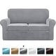 preview thumbnail 44 of 58, Subrtex Sofa Cover Stretch Slipcover with Separate Cushion Covers Loveseat - Light Gray