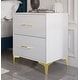 preview thumbnail 20 of 24, CraftPorch 3 Piece Bedroom Nightstands Set Velvet Upholstered Bed