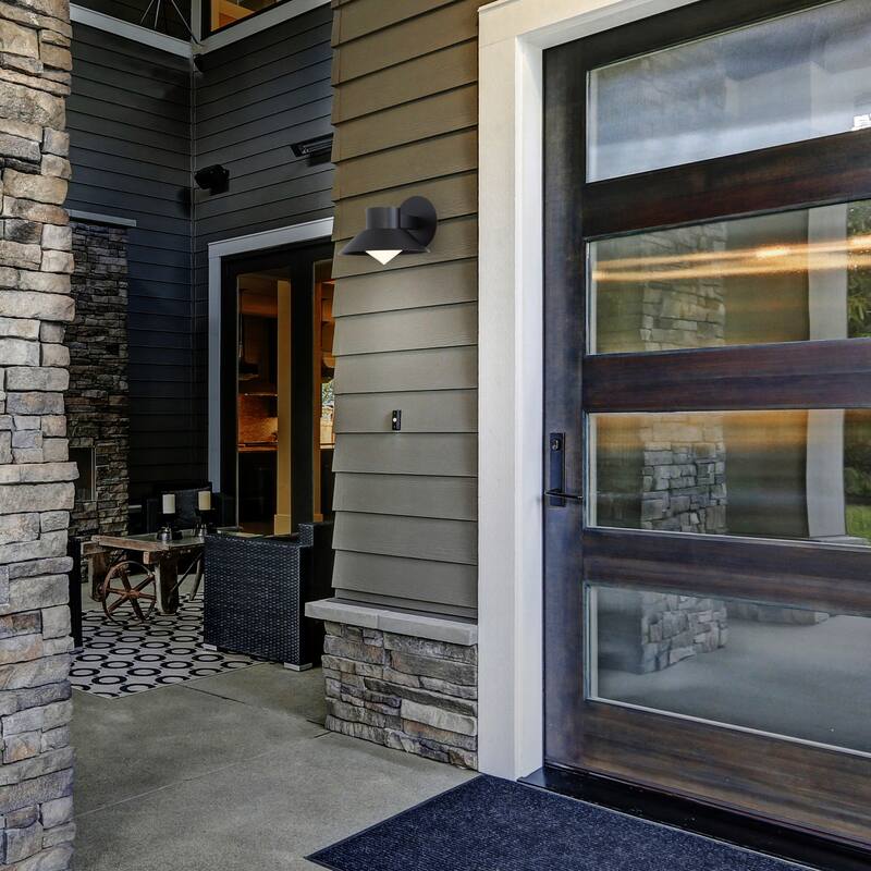 Oslo 8in LED Indoor or Outdoor Wall Light 3000K in Black