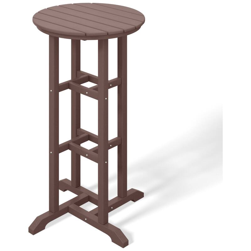 Polytrends Laguna Hdpe All Weather Outdoor Patio 24" Round Bar Bistro Table