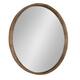 Hutton Round Decorative Wood-framed Wall Mirror - 30" Diameter - Rustic Brown
