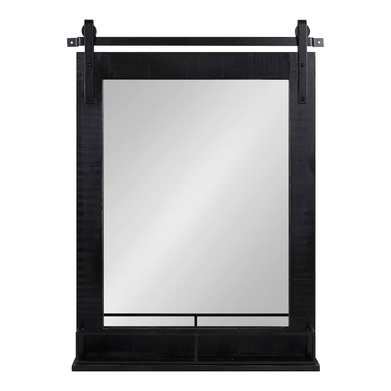 Kate and Laurel Cates Framed Wall Mirror with Shelf