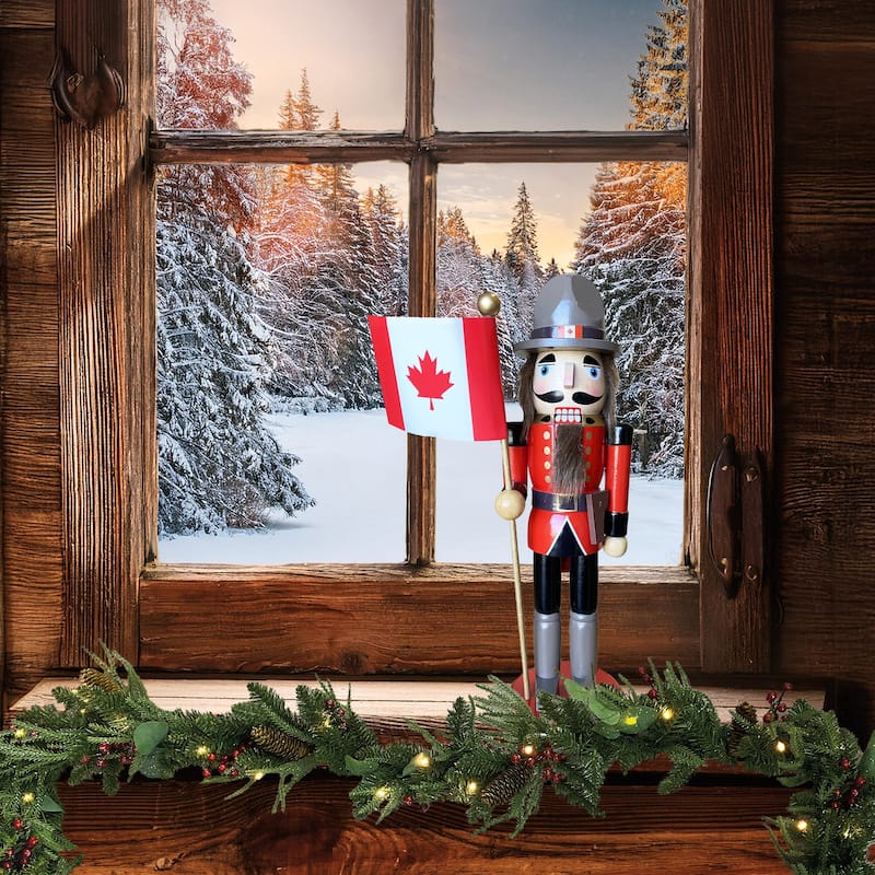 14 inch Royal Mounty Nutcracker - red