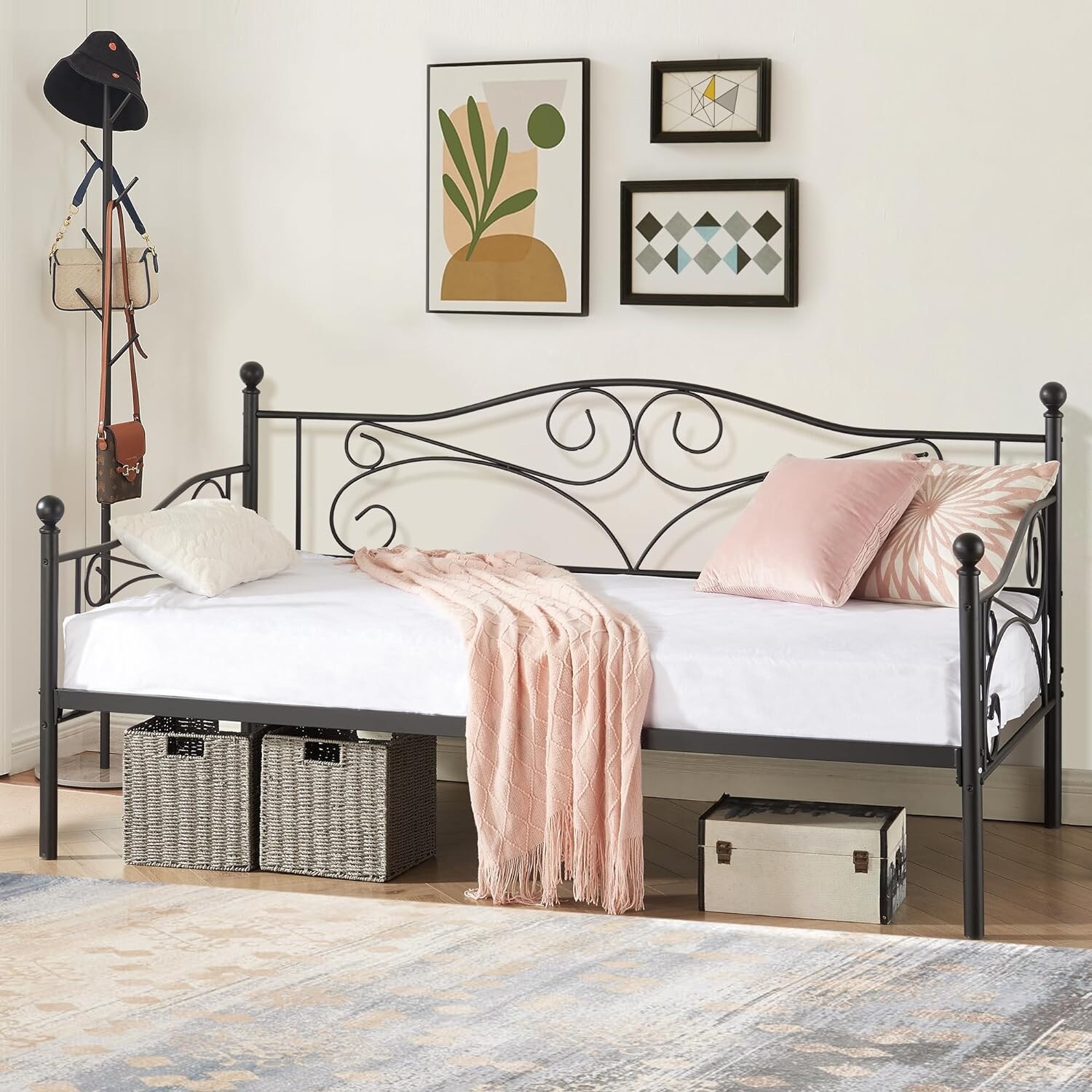 Metal daybed with sales storage