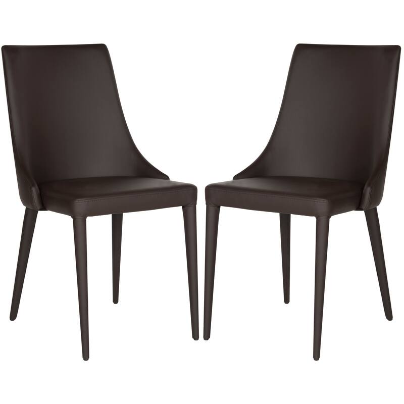 SAFAVIEH Socorro Mid-Century Modern White Dining Chair (Set of 2) - 23.6" x 19.6" x 35.5" - 24Wx20Dx36H