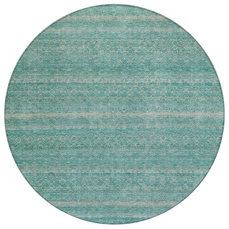 HomeRoots Striped Transitional Rectangle Outdoor Rug