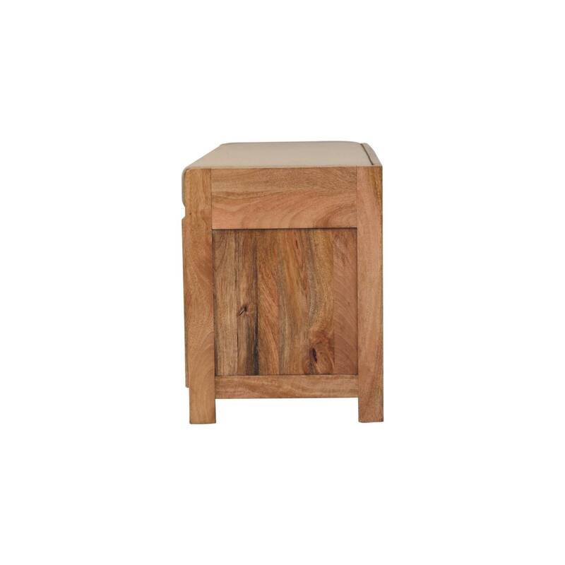 Artisan Furniture Solid Wood Shutter Oak-ish Shoe Bench