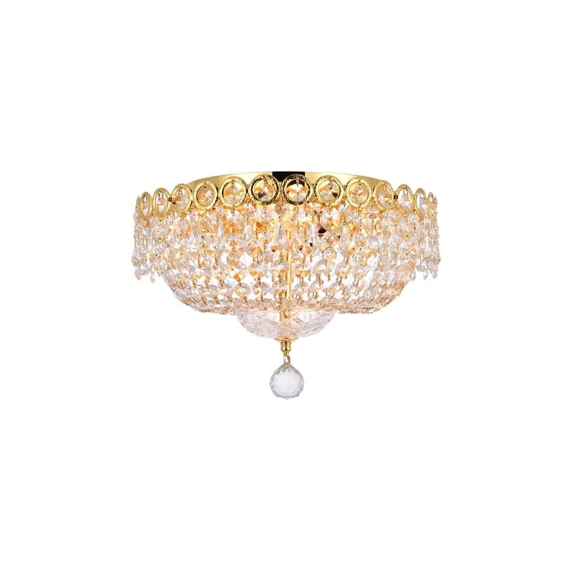 Fleur Illumination 4 light Gold Flush Mount