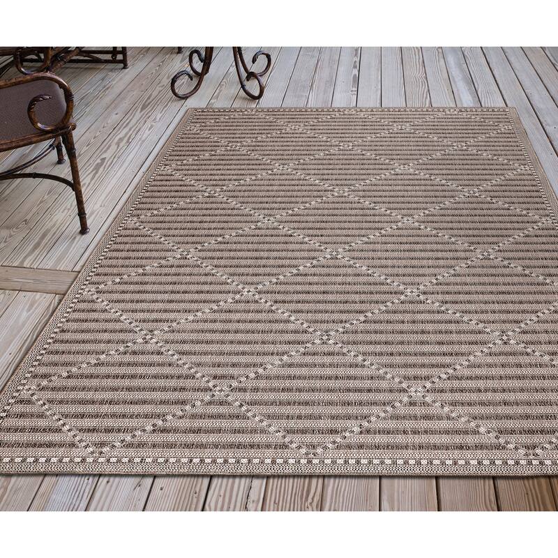 Liora Manne Malibu Checker Diamond Indoor/Outdoor Rug