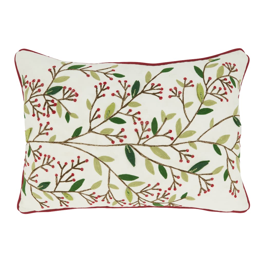 Berry Bright Red Berries Throw Pillow