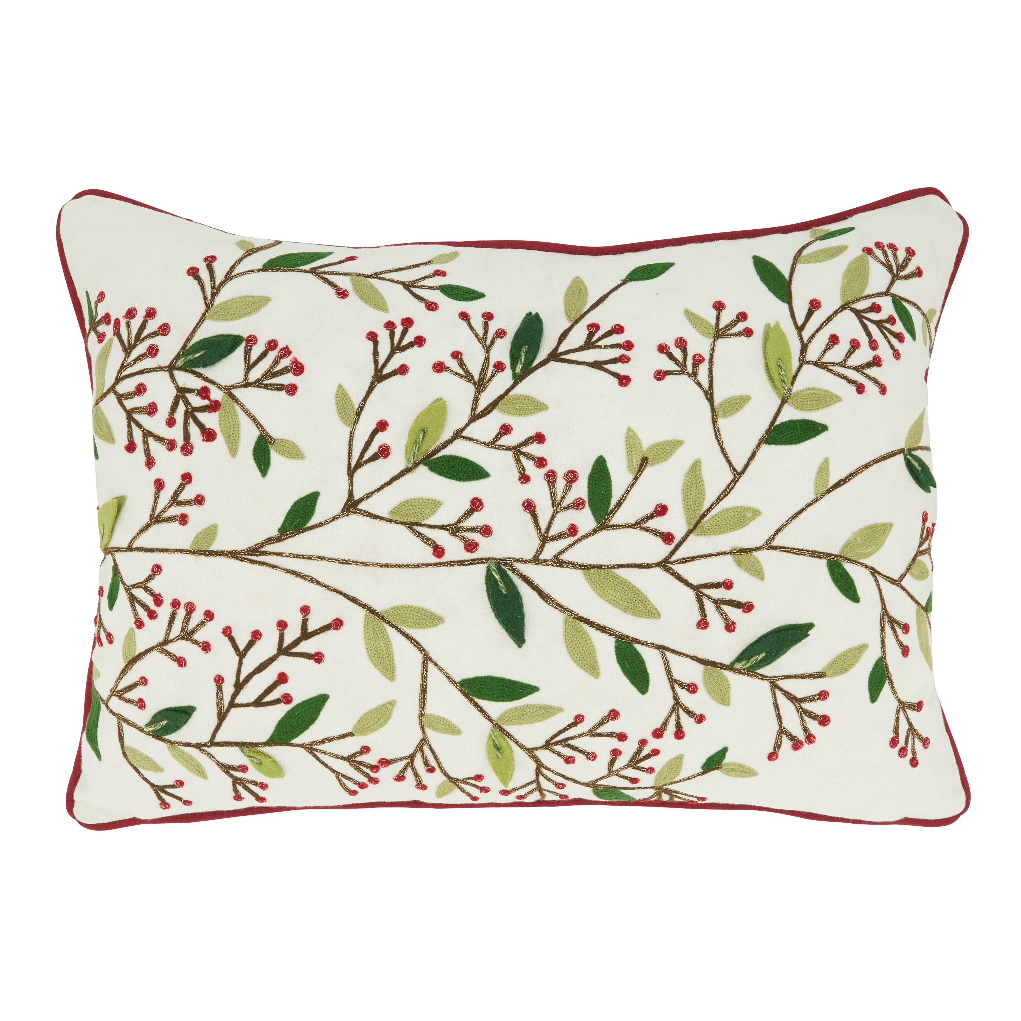 Berry Bright Red Berries Throw Pillow