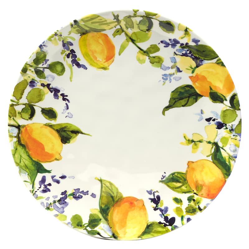 Certified International Lemon Zest 12 Pieces Melamine Dinnerware Set