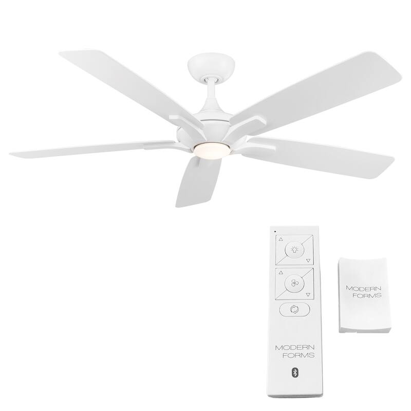 Mykonos Indoor and Outdoor 5-Blade Smart Ceiling Fan 60in with 3000K LED Light Kit and Remote Control