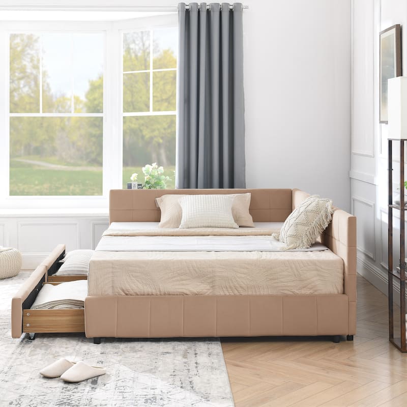 Storage Upholstered Tufted Bed Frame