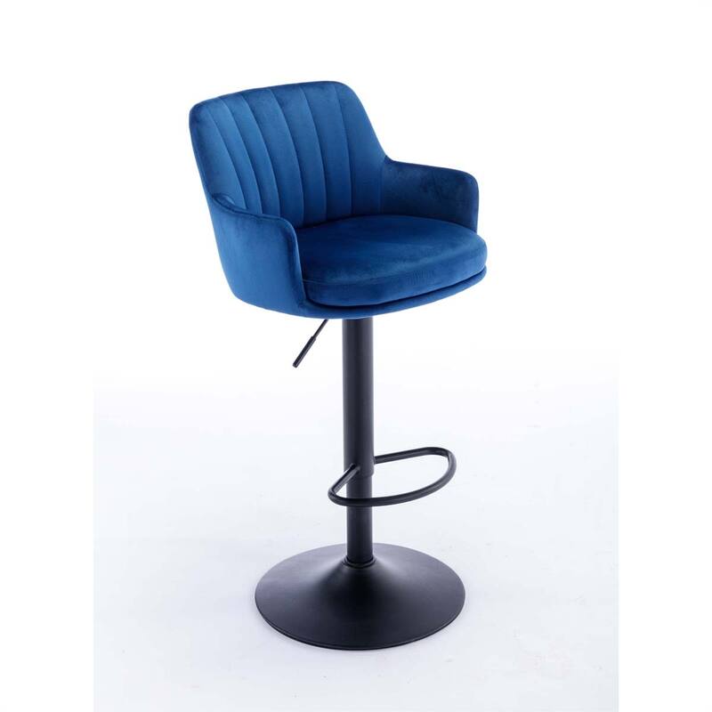 Bar Stools Set of 2 - Adjustable Barstools with Back and Footrest