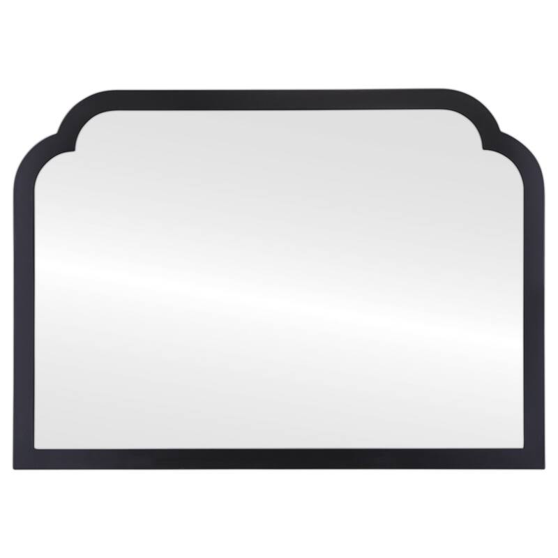 Tyler Framed Mantel Mirror - Clover Cathedral - 38.4x27.4 - Black