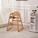 preview thumbnail 18 of 24, Wooden Double Solid Wood Feeding, Eat & Grow Portable High, Easy to Clean Baby Booster Chair in Walnut Finish Natural