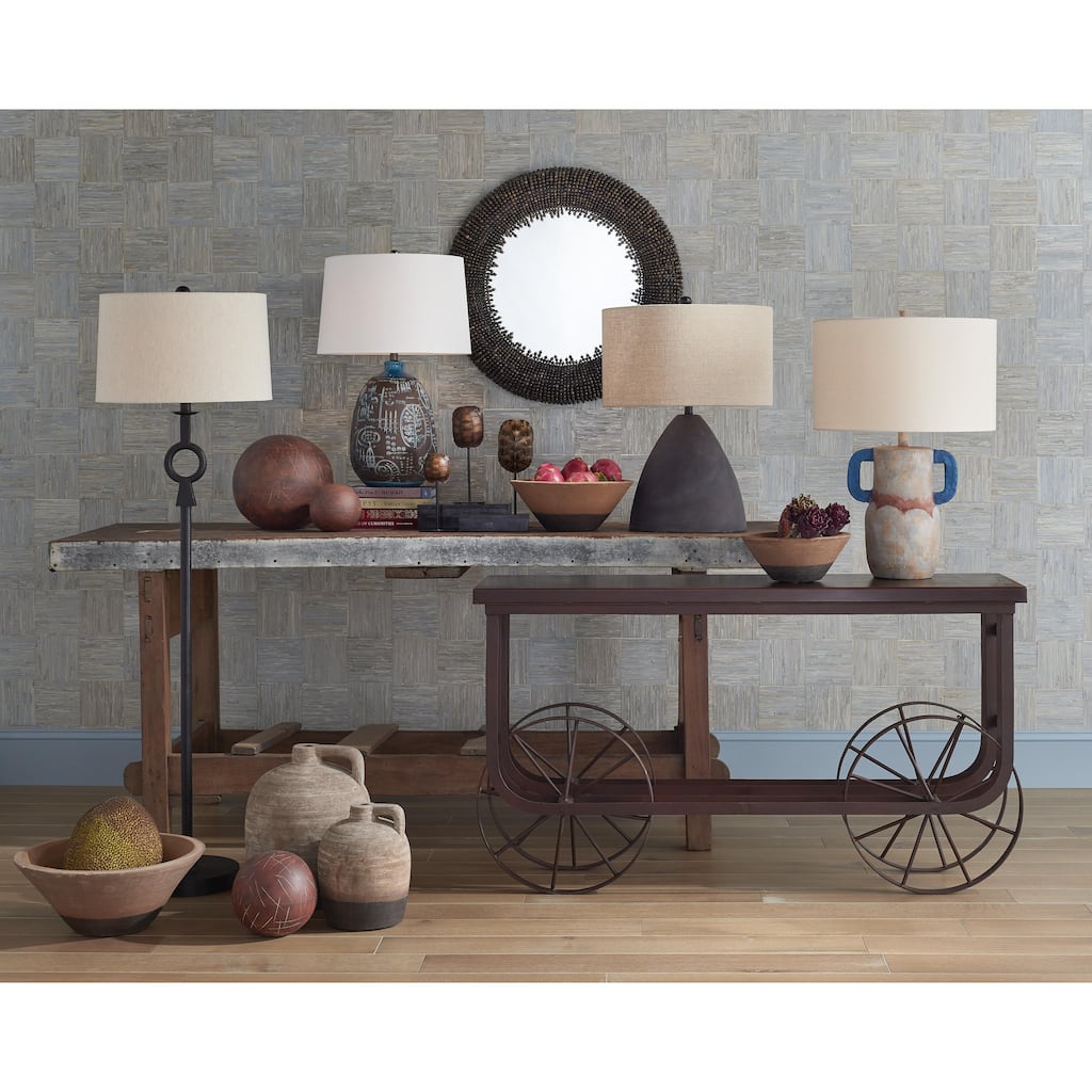 Currey & Company Zea Black Table Lamp - 27.75"h x 20"dia