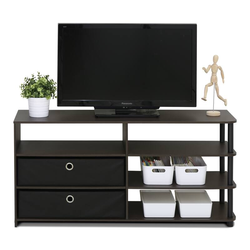 Porch & Den Astor Walnut Brown MDF TV Stand